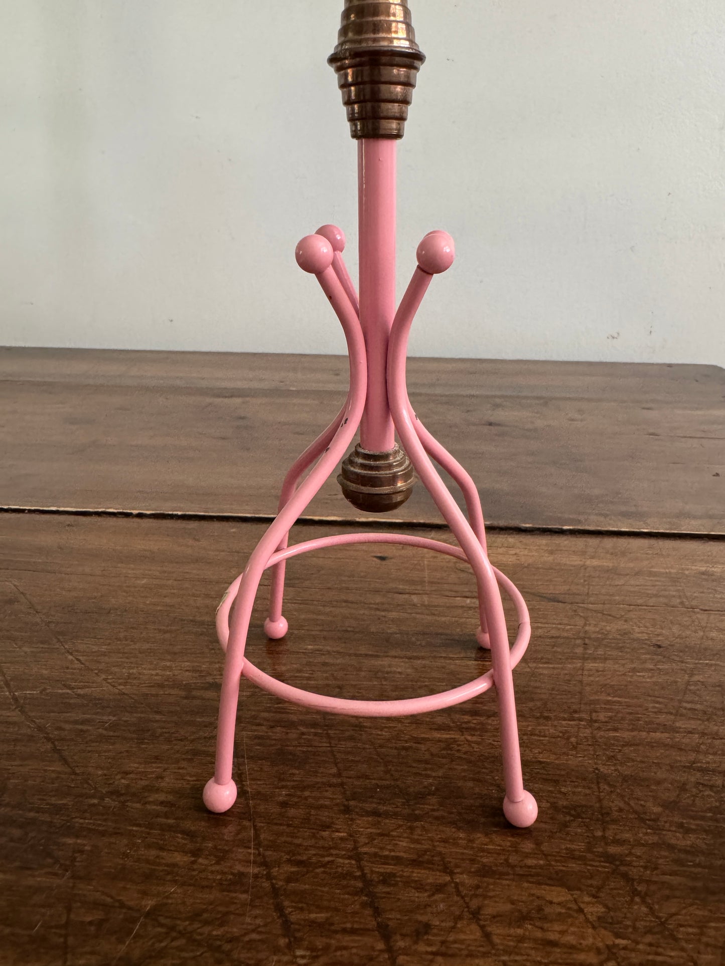 Pink and Brass Jewlery Hook Stand - Coat Hook Miniature For Jewelry