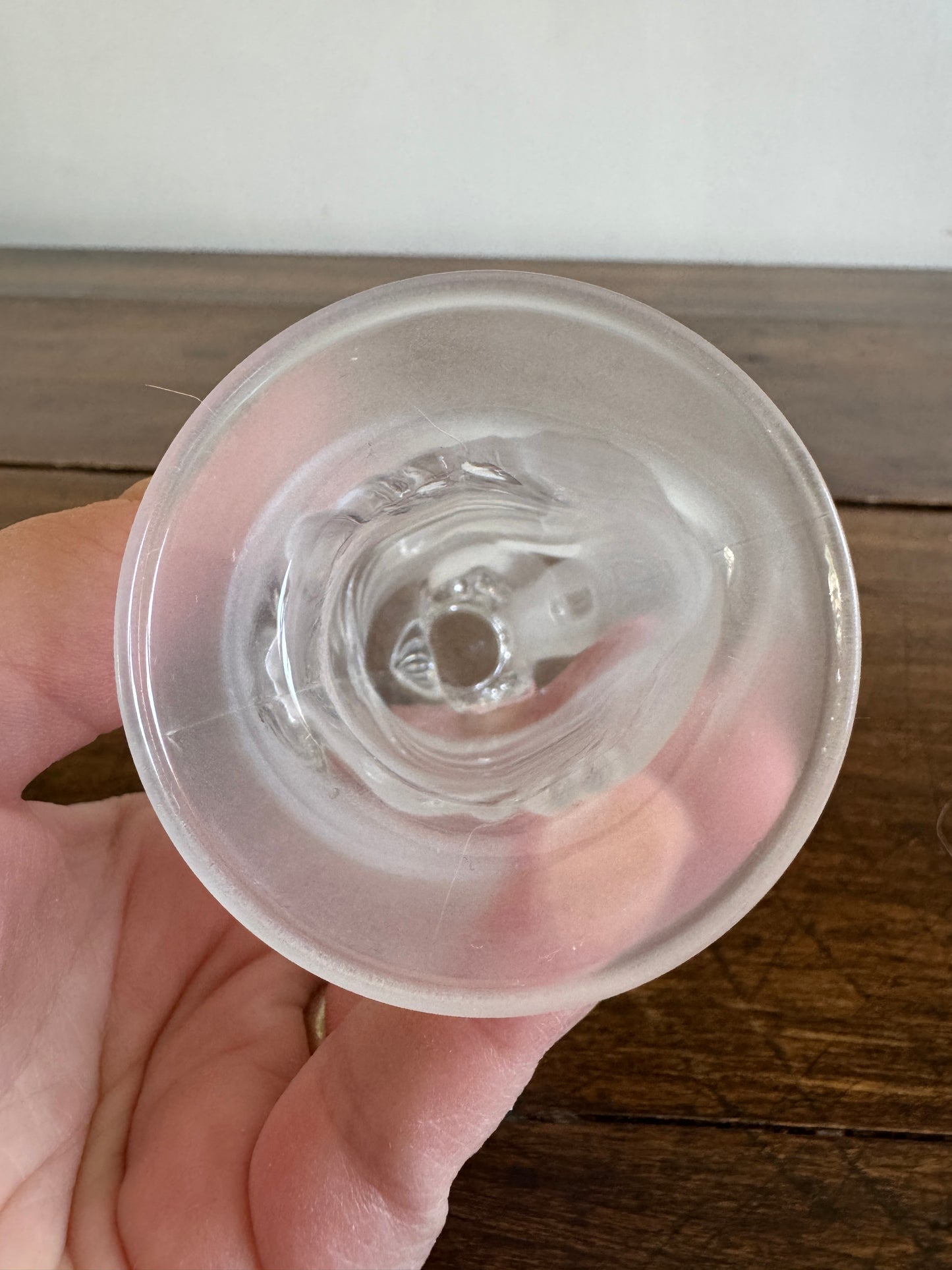 Vintage Frosted Crystal Swan Candlestick Holders by Partylite