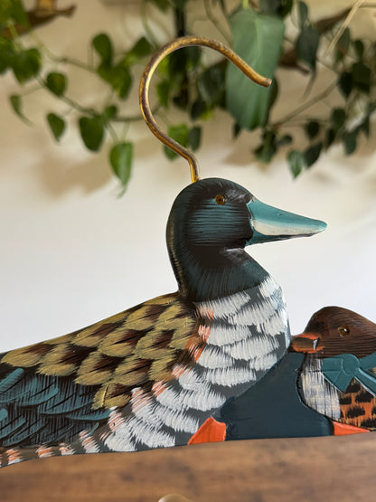 Set of Three Painted Wood Duck Hangers