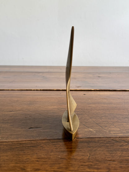 Vintage Small Brass Sailboat - Made in Taiwan