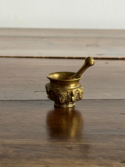 Miniature Brass Mortar and Pestle