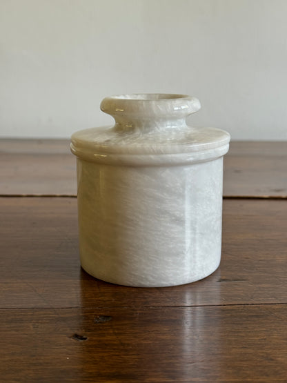 White Marble Stone Butter Bell Dish