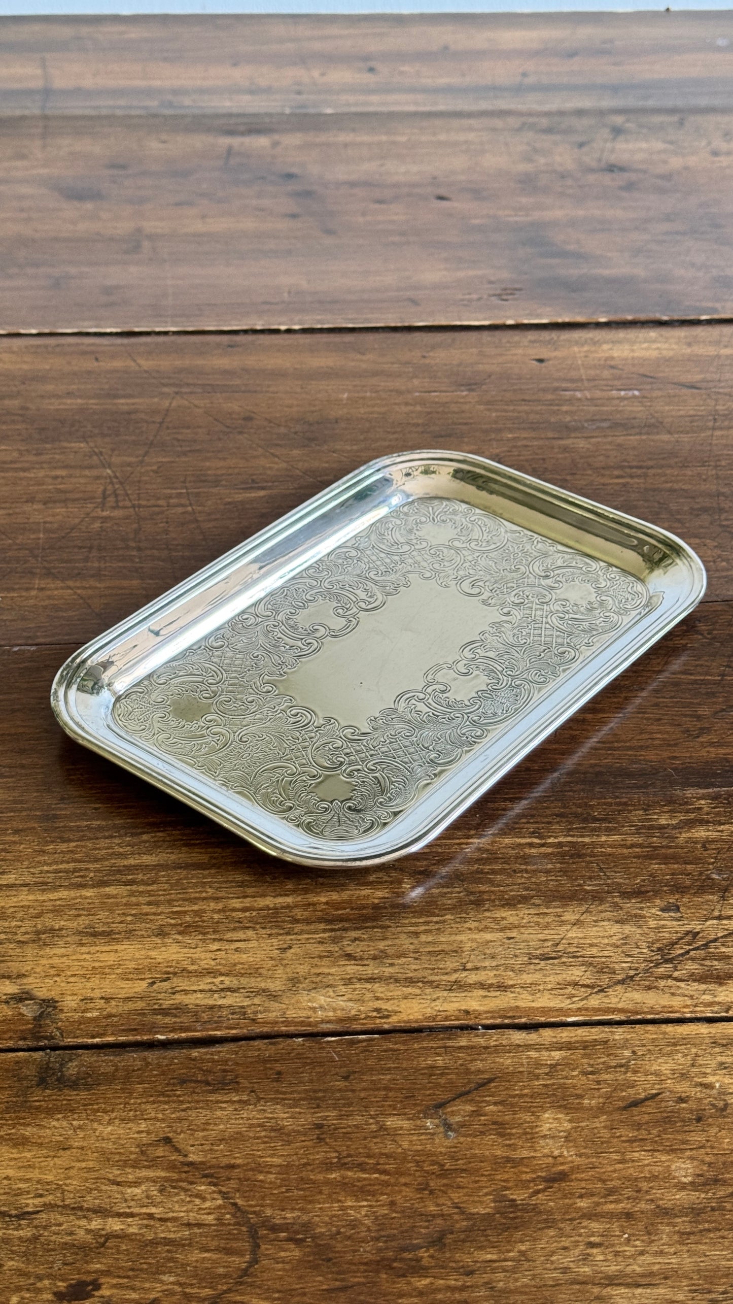 Small Rectangular Silver Trinket Dish - Made in Canada