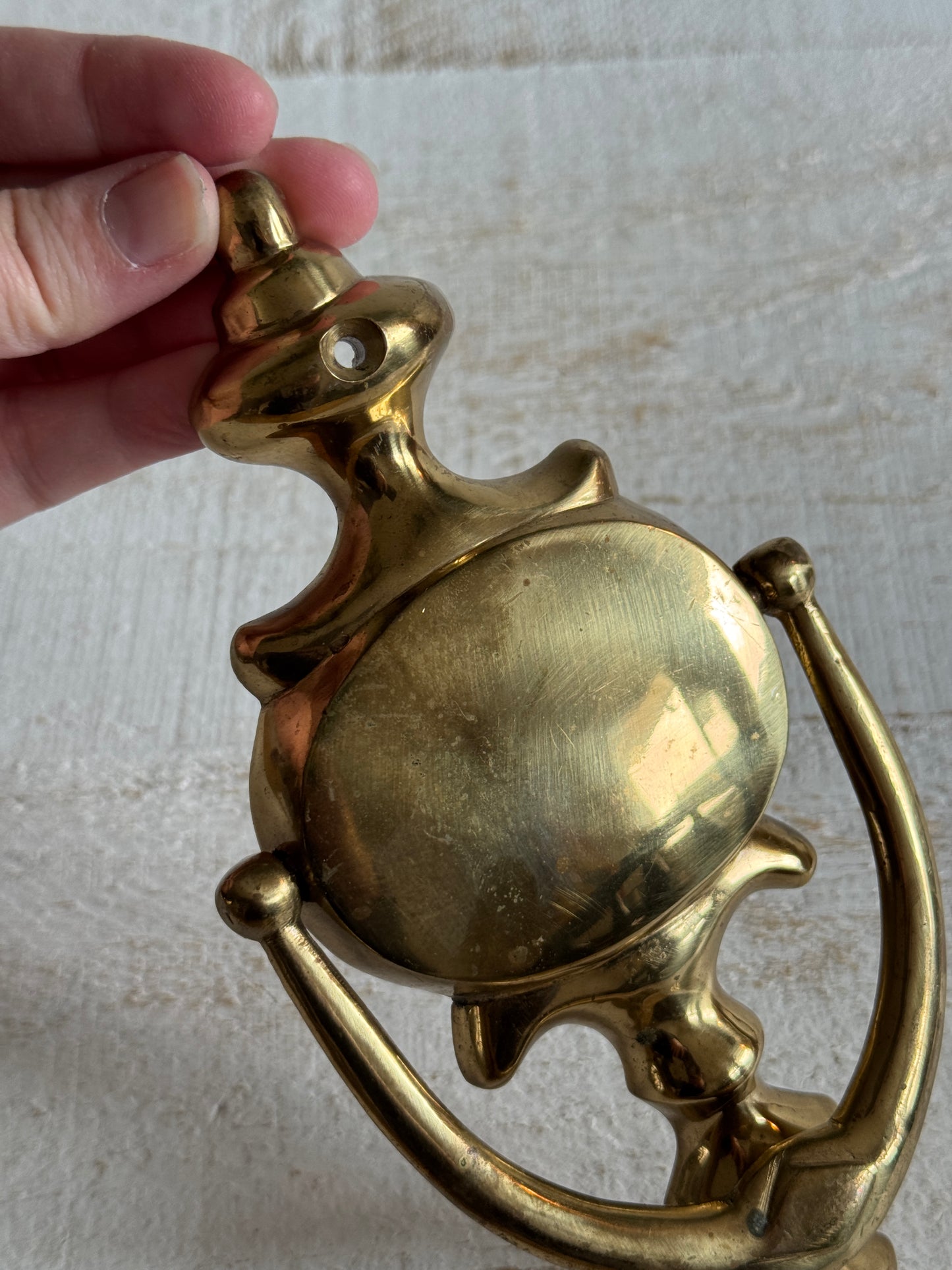 Vintage Door Knocker with Center Plate and Ornate Detailing