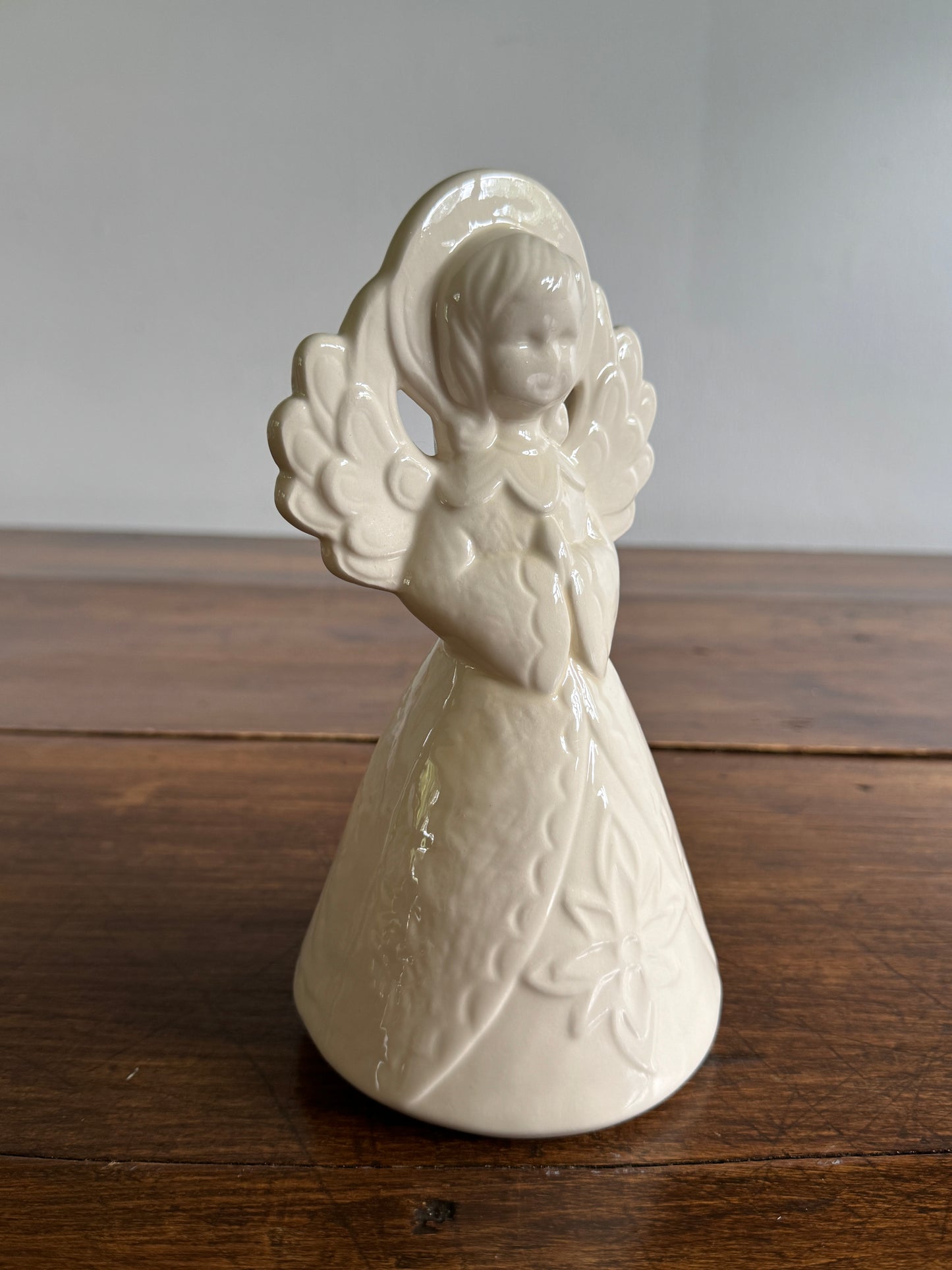 White Ceramic Angel Figurine - Signed Penelope 1982