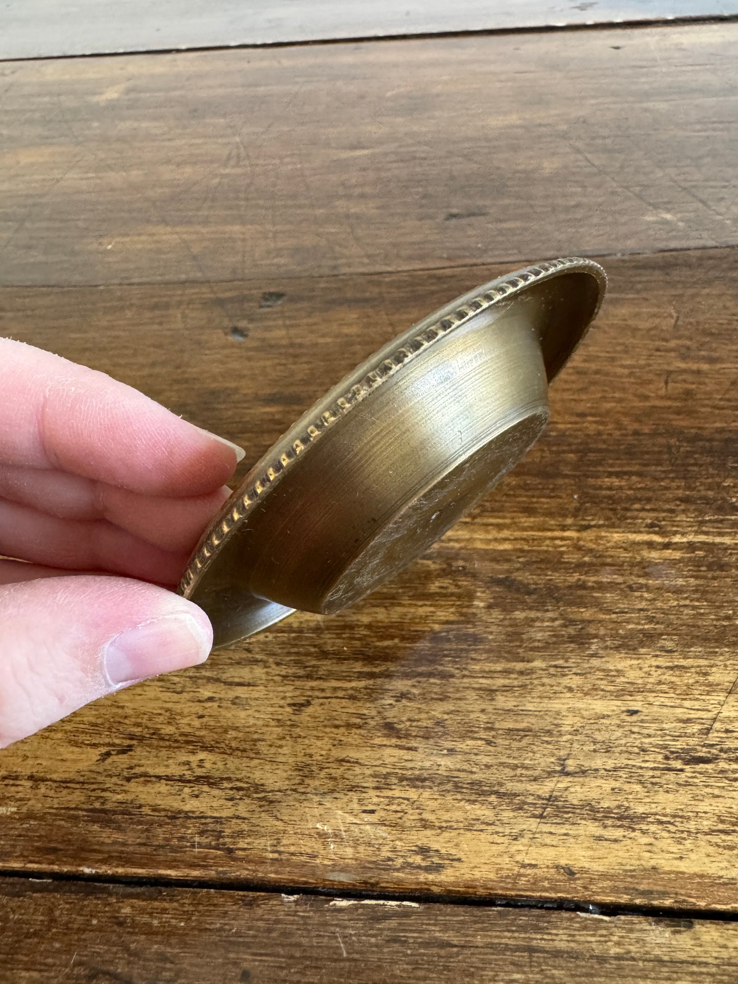Vintage Small Brass Ring Tray - Small Brass Dish