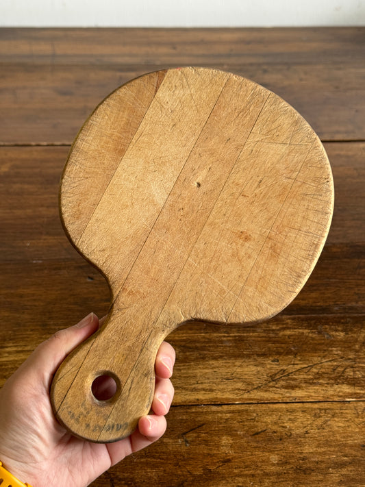 Small Wood Cutting Board with Heavy Wear/Cut Marks
