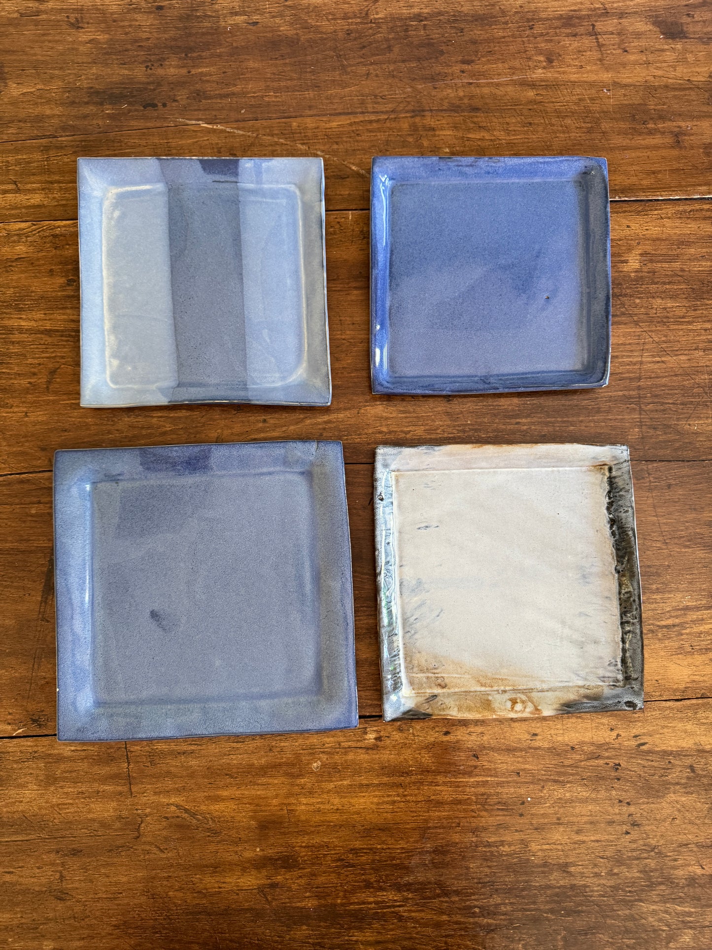 Pick One: Hand Crafted Pottery Mixed Blue Plates