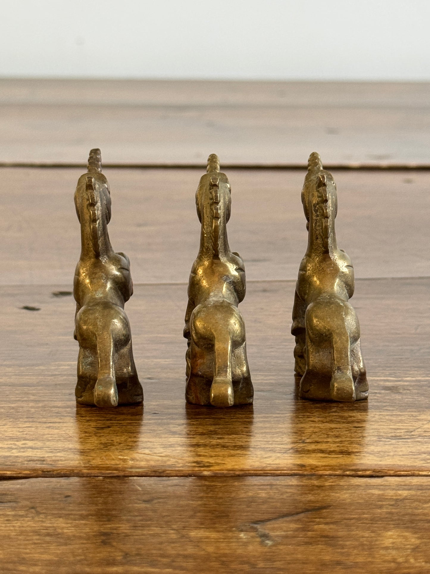 SINGLE Vintage Brass Unicorn Small Figurines