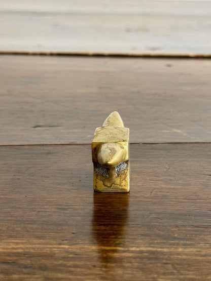 Miniature Brass Anvil Paperweight Figurine