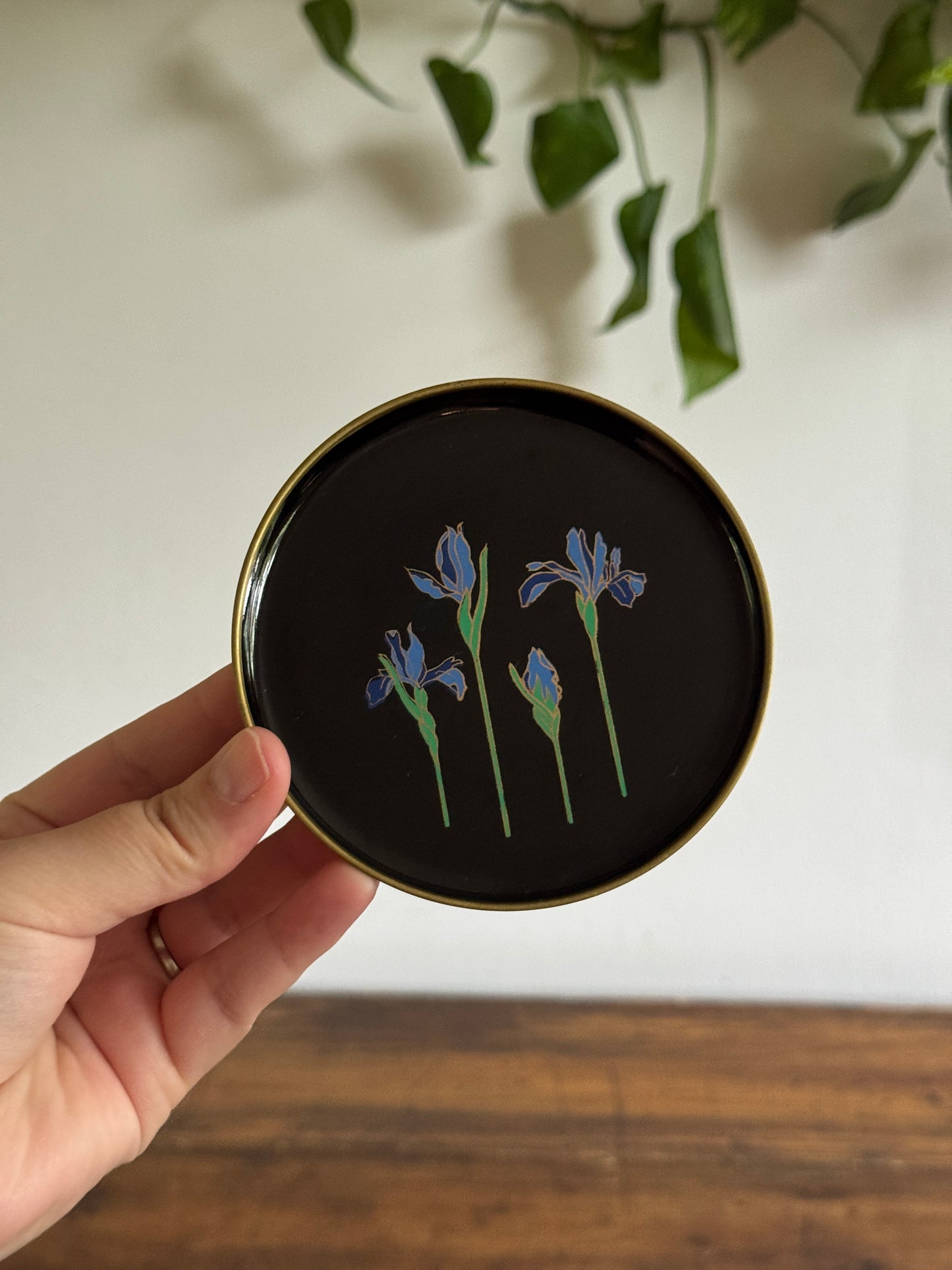 Plastic Iris Flower Coaster Set of Five
