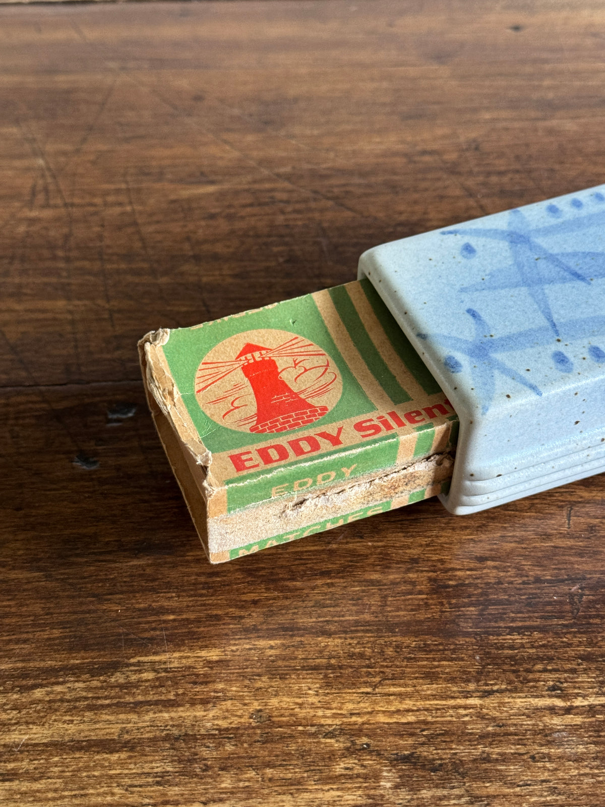 Ceramic Match Box Cover/Holder for Larger Boxes of Matches