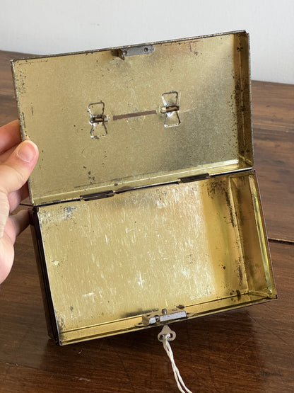 Vintage European Money Box - Chad Valley Small Deed Box - Made in England