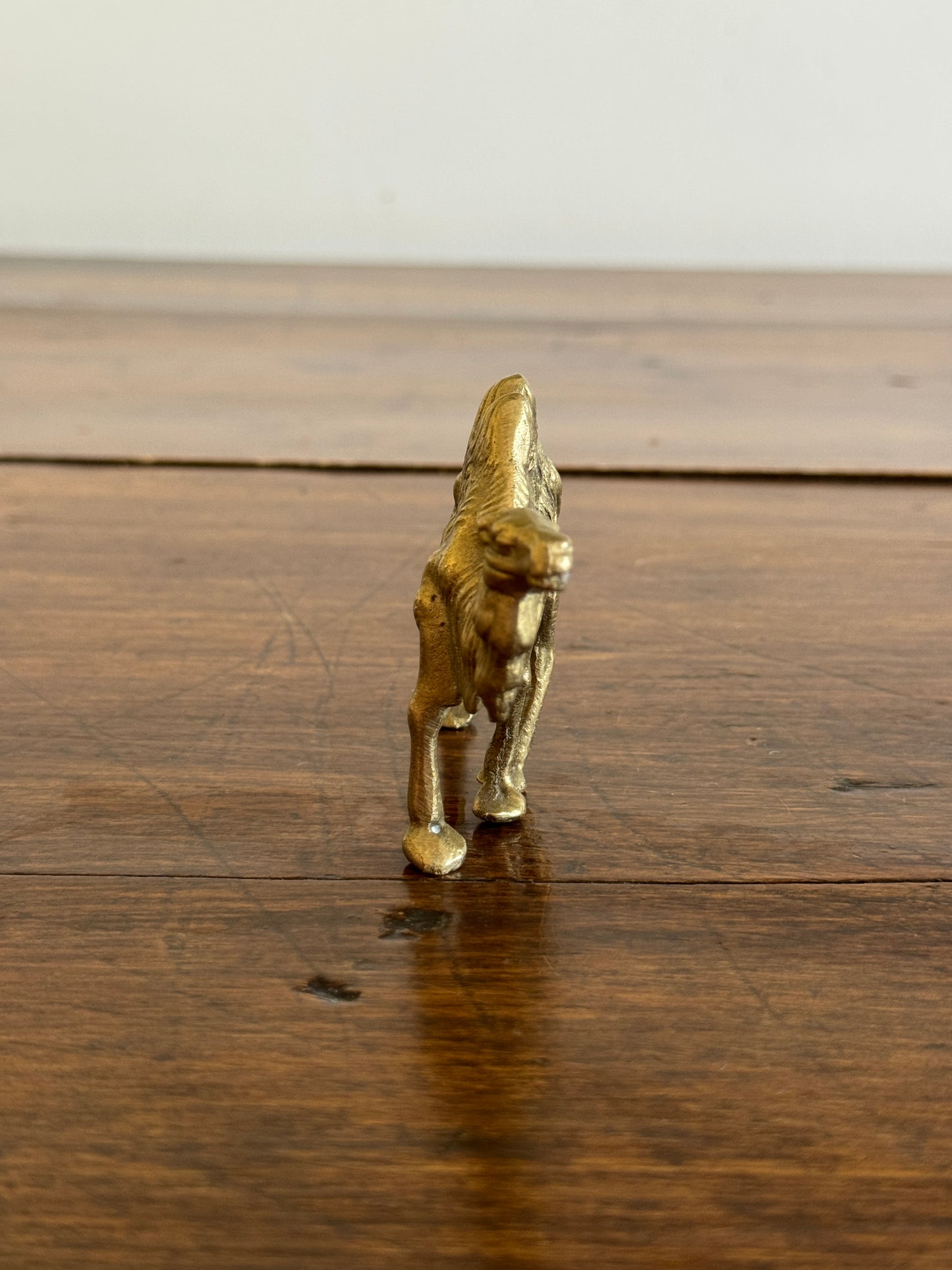 Small Vintage Brass Two Hump Camel Figurine