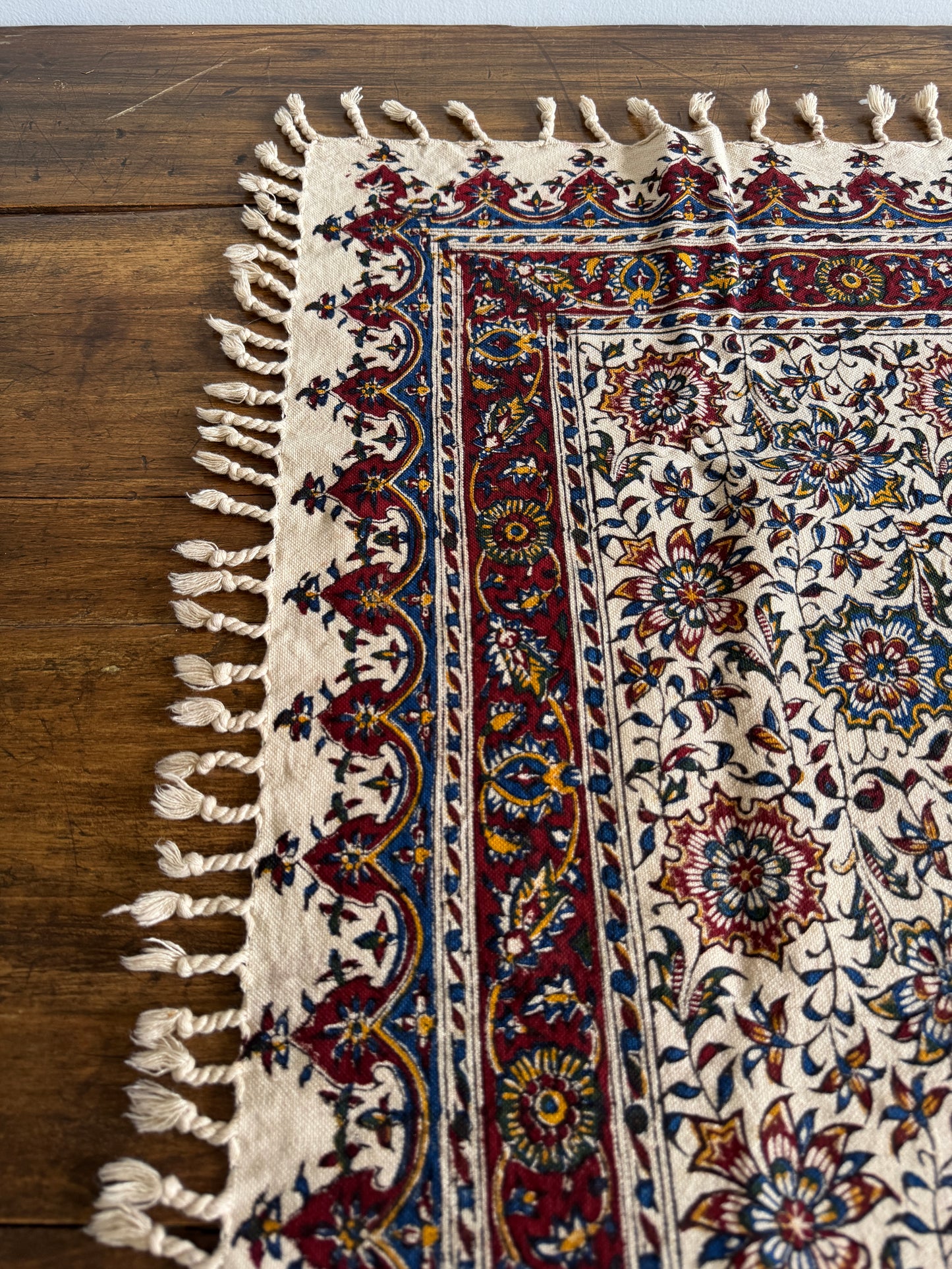 Printed Cloth Table Cover with Tassel Detailing Made in Iran