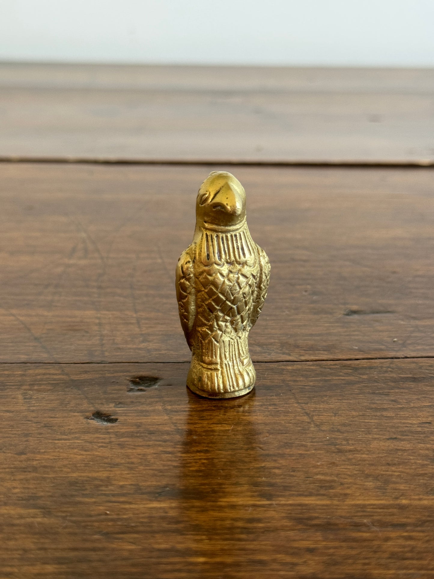Miniature Vintage Brass Eagle Bird Figurine