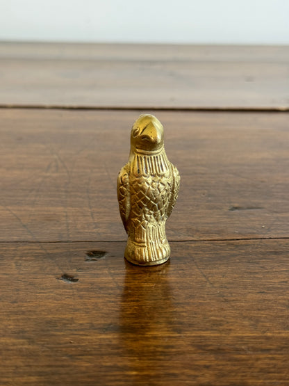 Miniature Vintage Brass Eagle Bird Figurine