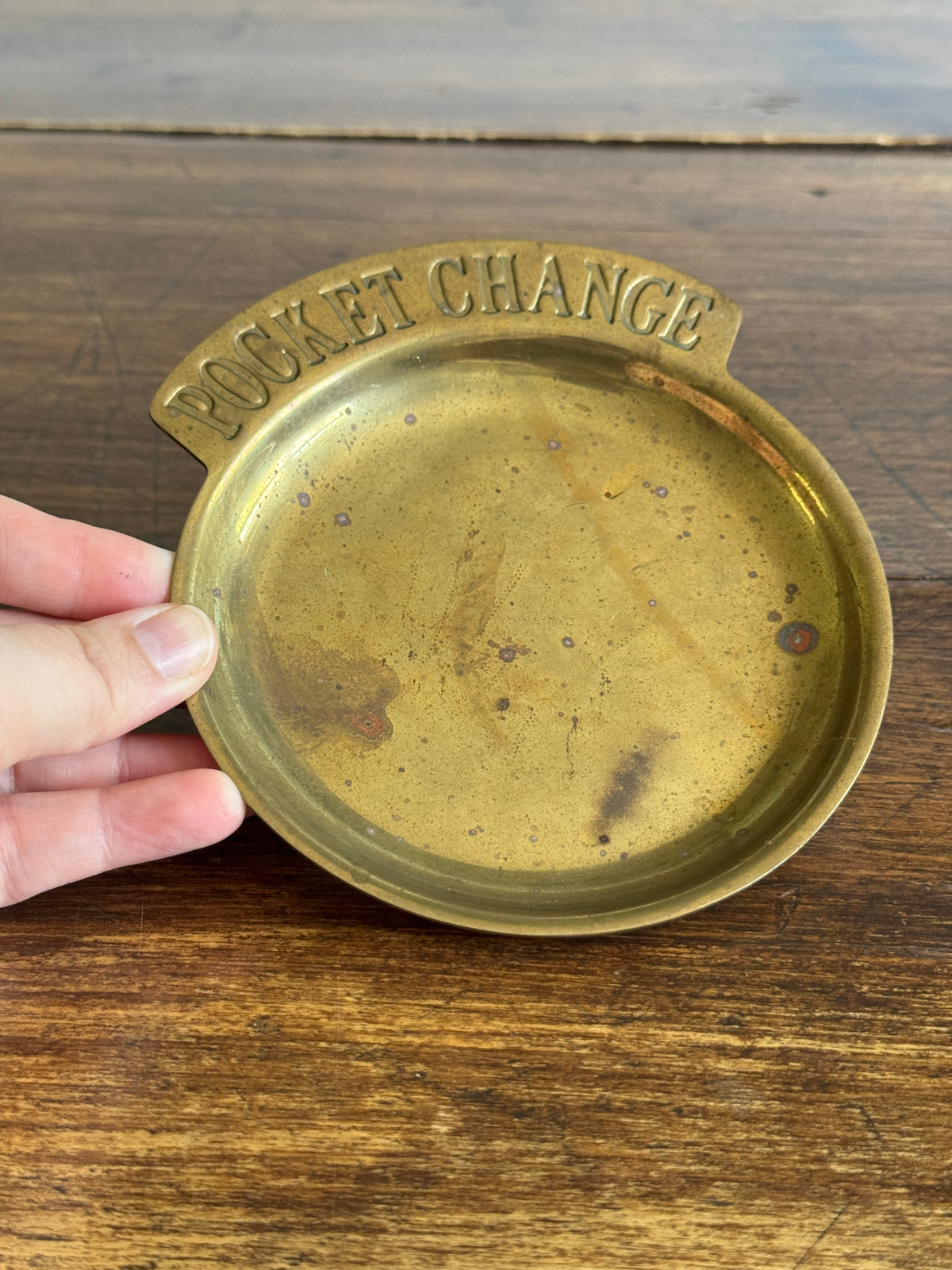 Vintage Brass Pocket Change Dish