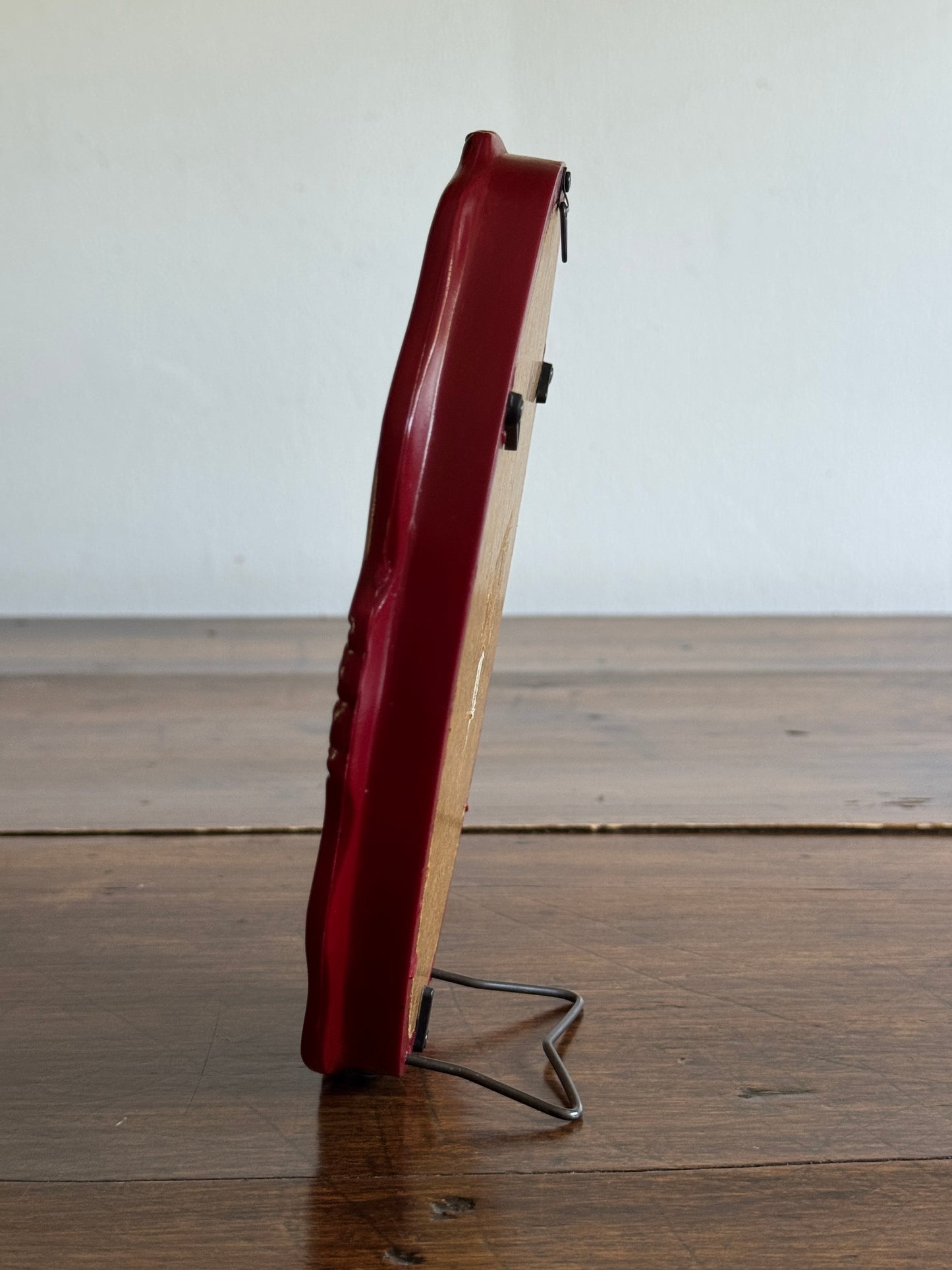 Vintage Plastic Red Frame with Ornate Detailing - Made in China