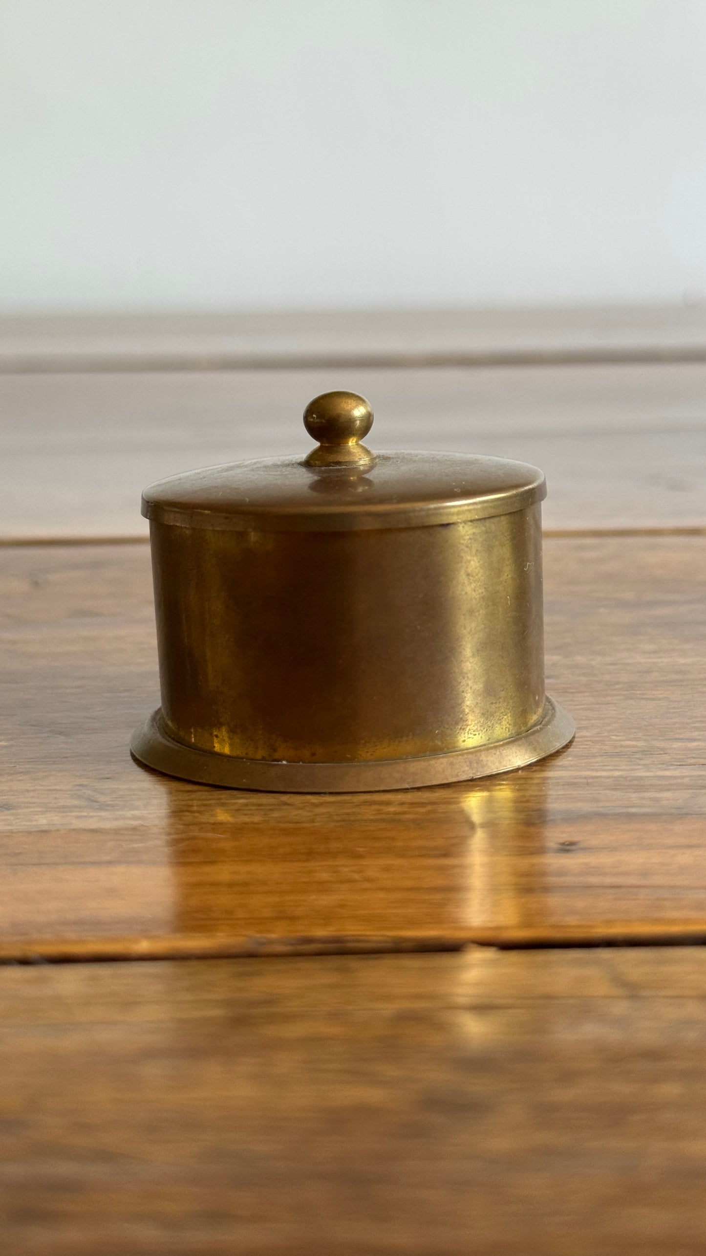 Vintage Brass Stamp Roll Holder with Embossed Detailing