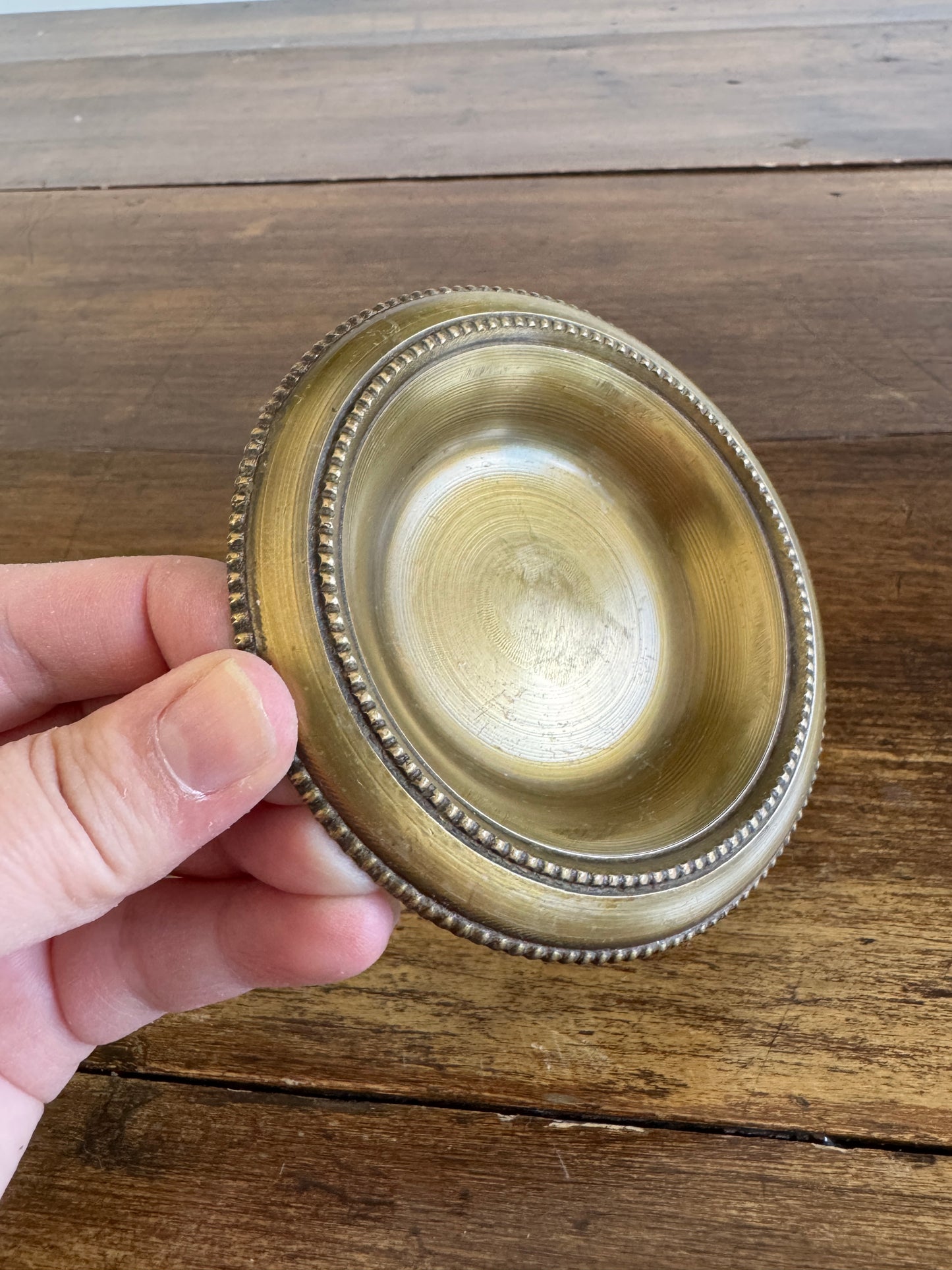 Vintage Small Brass Ring Tray - Small Brass Dish