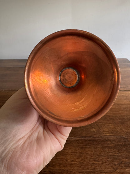 Vintage Fluted Copper Vase - Copper Flower Vase