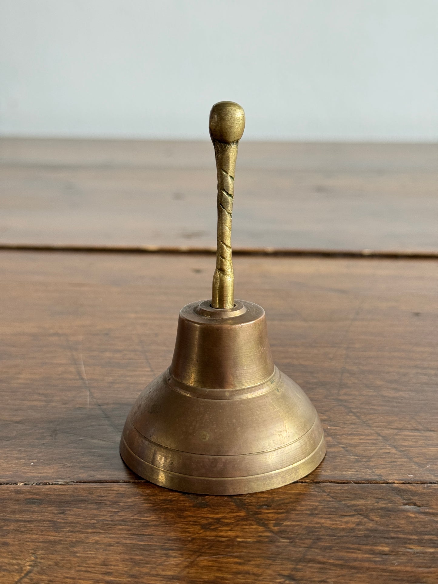 Vintage Brass Decorative Bell with Simple Post