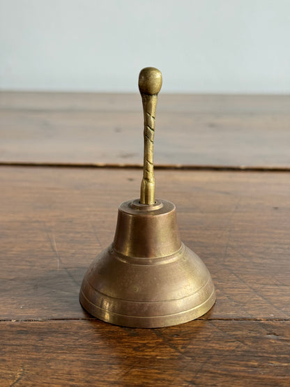 Vintage Brass Decorative Bell with Simple Post