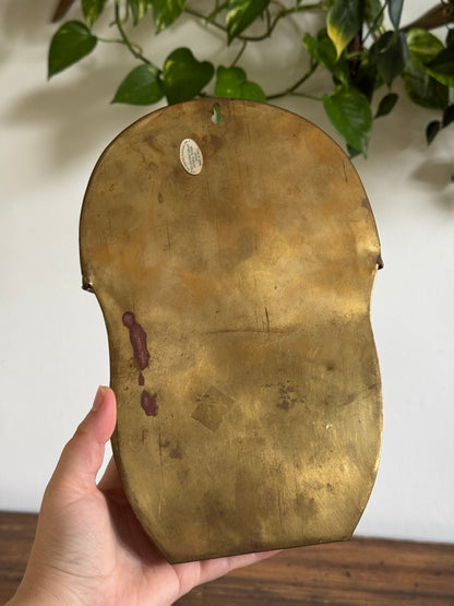 Pair of Vintage Brass Wall Plant Pockets - Wall Mounted Plant Holder Set of Two
