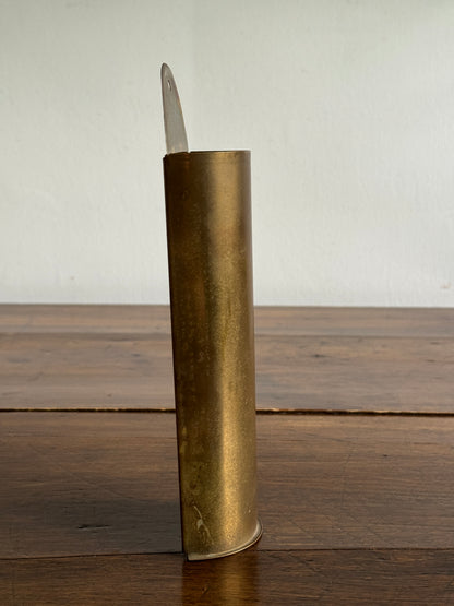 Vintage Brass Long Match Wall Pocket Holder
