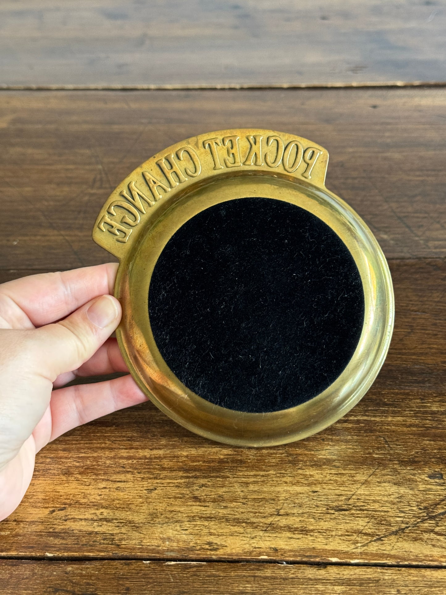 Vintage Brass Pocket Change Dish