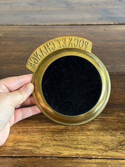 Vintage Brass Pocket Change Dish