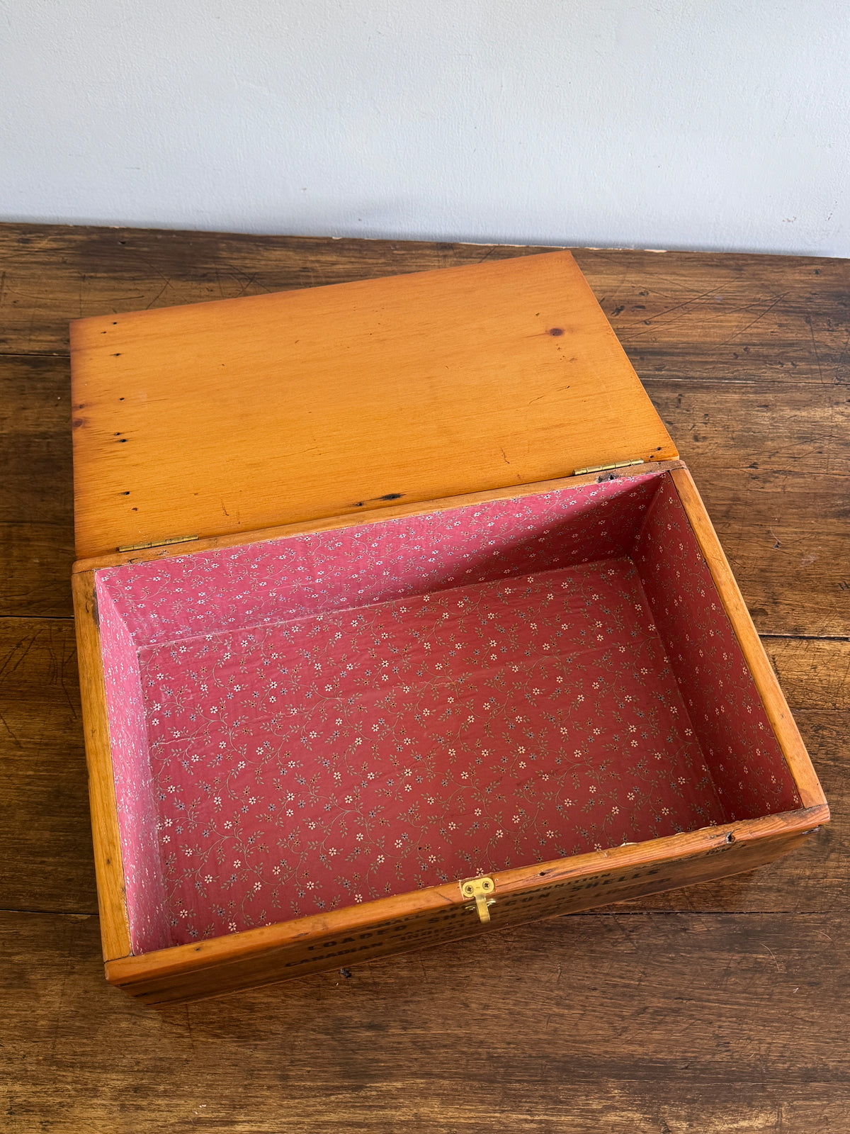 Vintage Repurposed Explosives Crate Storage Box with Key Lock