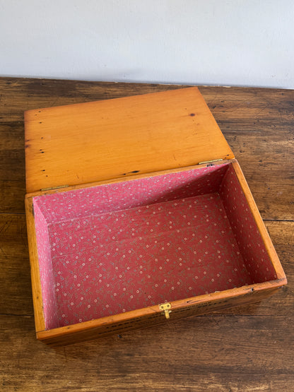 Vintage Repurposed Explosives Crate Storage Box with Key Lock