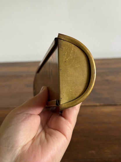 Vintage Brass Long Match Wall Pocket Holder