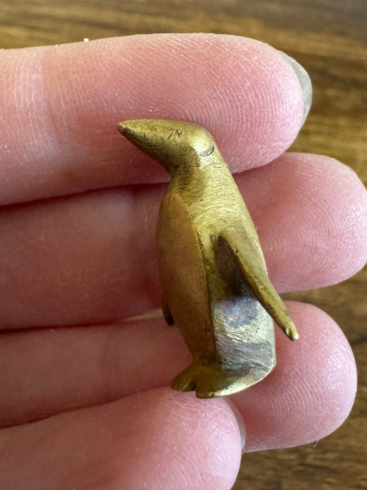 Vintage Micro Mini Brass Penguin Made in Austria