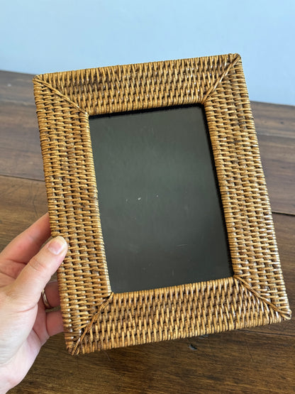 Vintage Woven Wicker Photo Frame