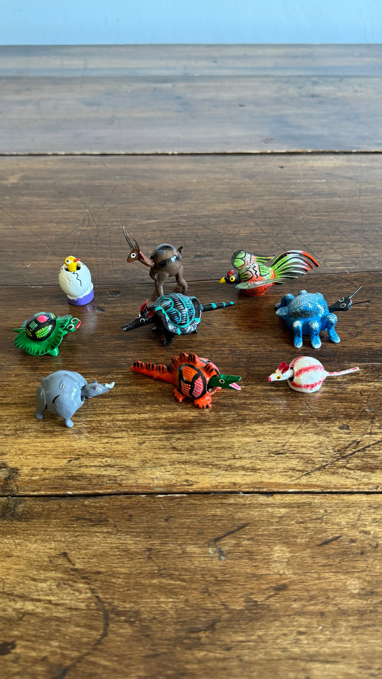 Mixed Lot of Painted Mini Bobble Head Animals