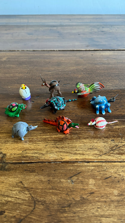 Mixed Lot of Painted Mini Bobble Head Animals