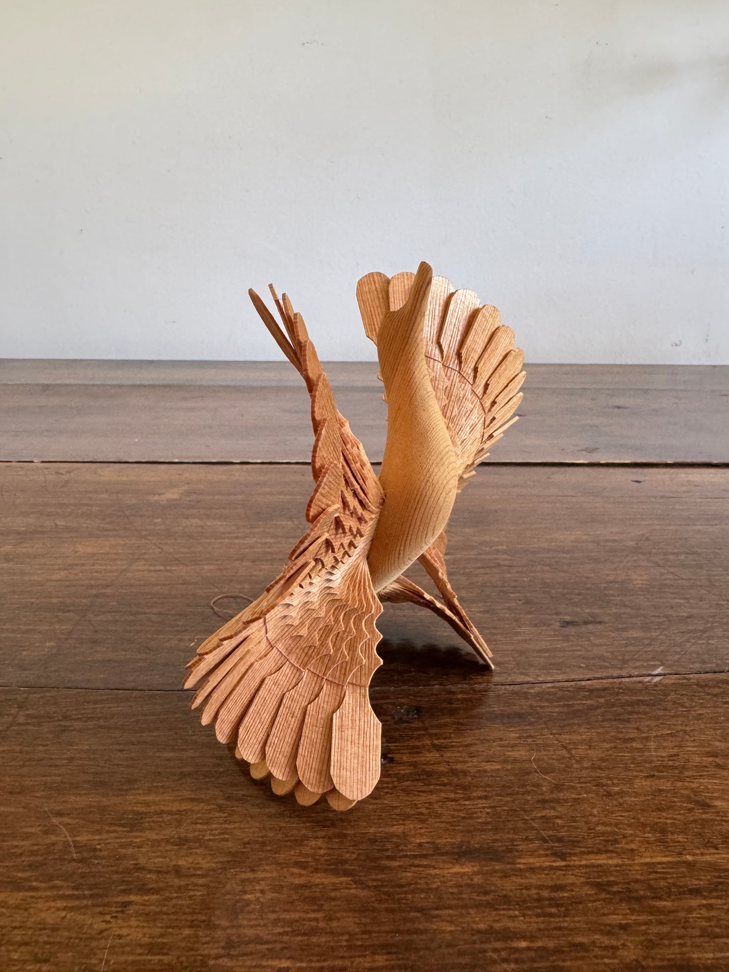 Layered Wood Bird Decoration Standing or String Hanger