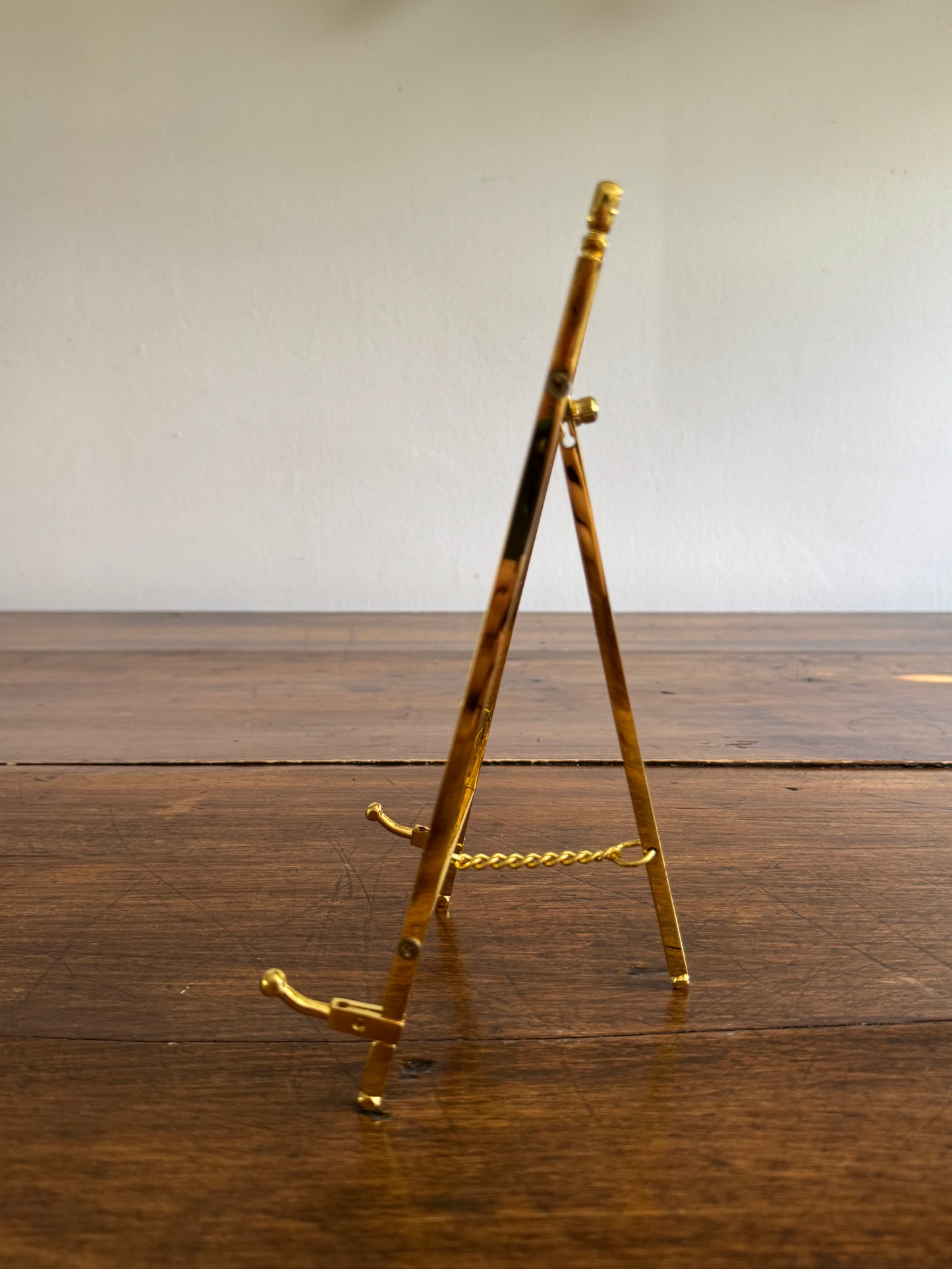Brass Plated Art Stand - Folding Easel Photo Stand