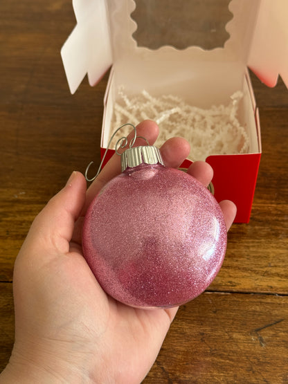 Modern Hand Painted Plastic Ornament with Dotted Paint Design In Gift Box