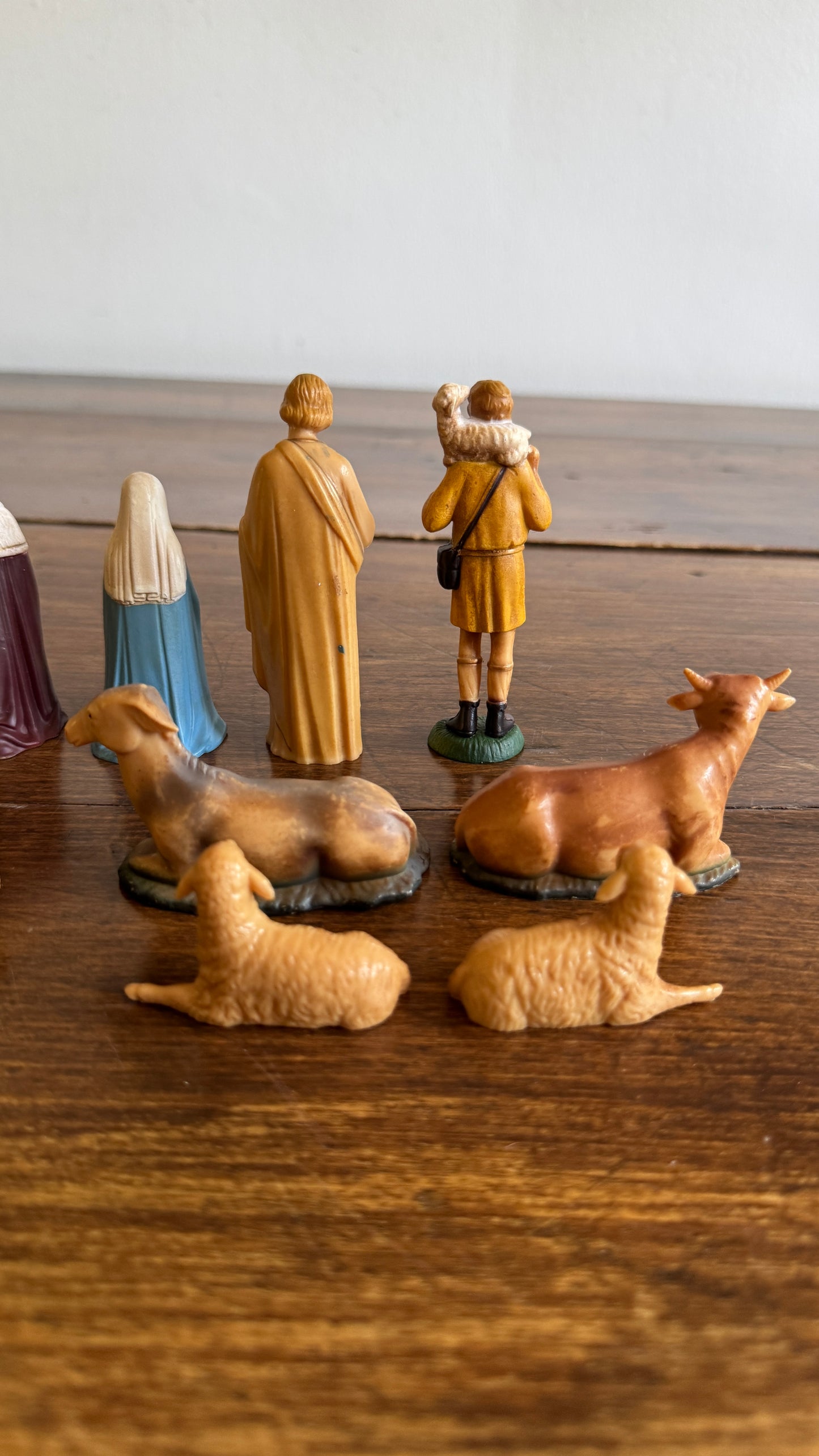 Vintage Plastic Nativity Set - Made in Hong Kong