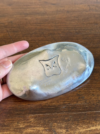 Vintage Aluminium Hoselton Owl Tray