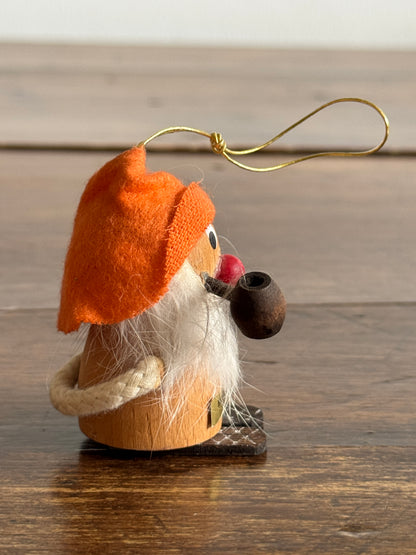 Orange Hooded B.C. Canada Mini Wood Figurine