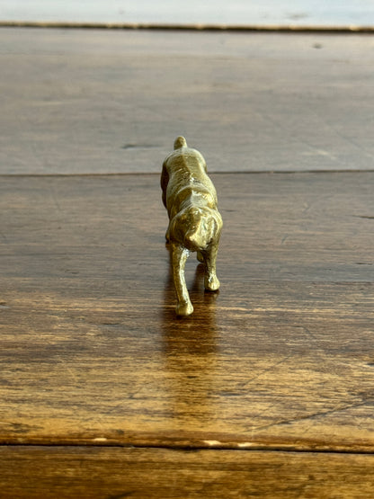 Small Brass Pointer Dog Figurine - Brass Hunting Dog