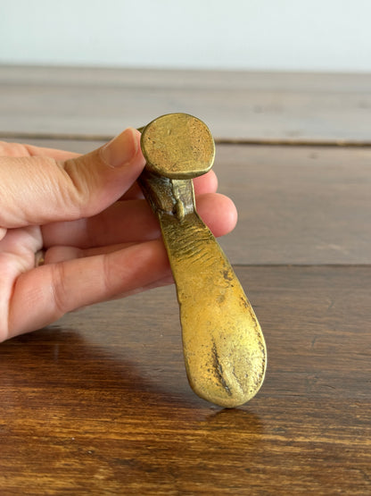 Small Brass Peacock Figurine - Brass Bird Decor