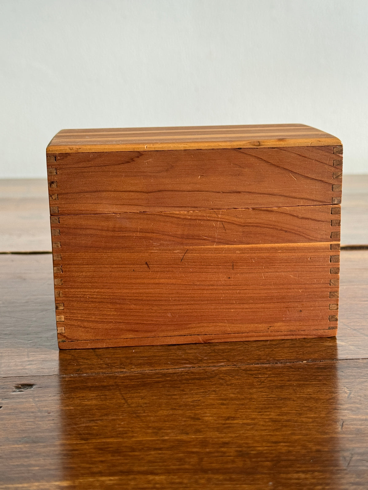 Wood Recipe Card Holder with Lovely Wood Grain - Simple Wood Storage Box