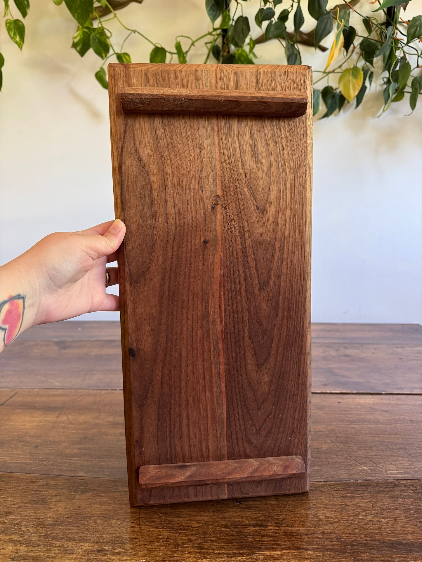 Wood Serving Board with Raised Platform and Edge Guards - Made in Canada