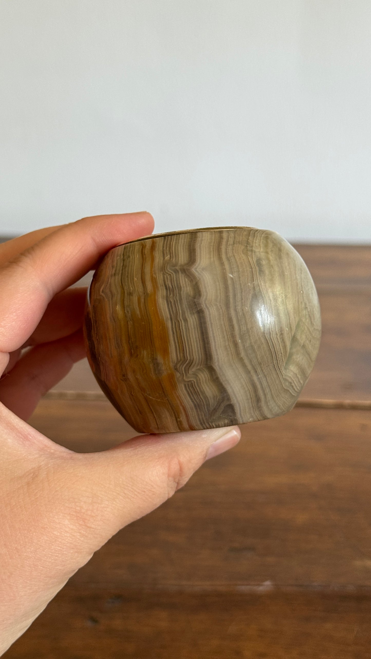 Stone Tealight Candle Holder - Ball Shaped Candle Holder